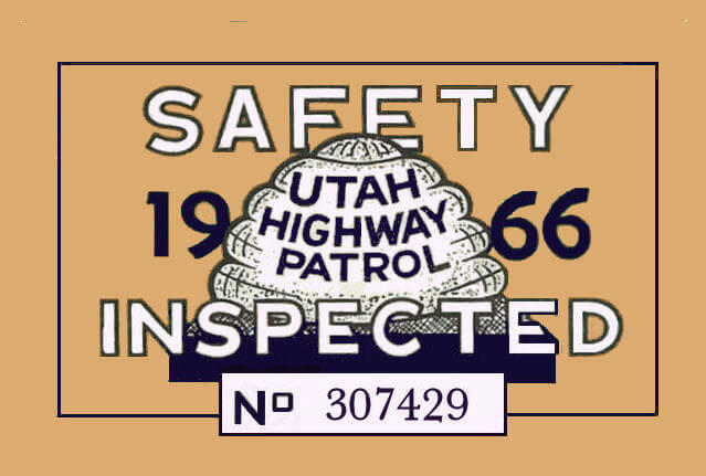 (image for) 1966 Utah Inspection sticker